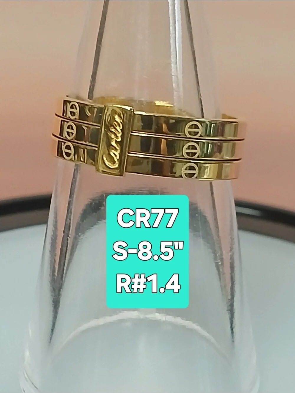18K Japan Gold Ring S-8.5